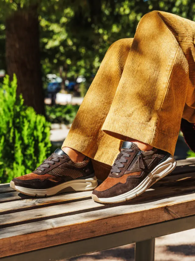 Gabor Sneakers Γυναικείο ύφασμα/δέρμα Nubuck Καφέ GAB/76896 41-CACAO 2
