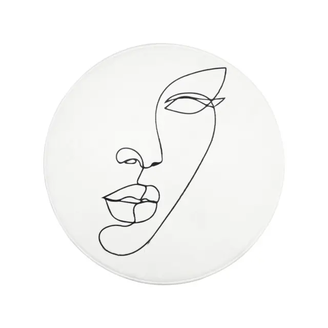Estia Ταπέτο Μπάνιου Line Art Αντιολισθητικό 80X80Cm Λευκό