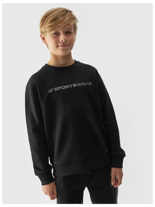 4F Sweatshirt Black LS 4FJWAW24TSWSM1224-20S - 140 2