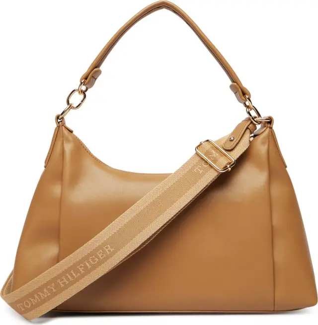 Tommy Hilfiger Γυναικεία Μεσαία Τσάντα Ώμου ΤΗ Essential Safari RBC Καφέ 3