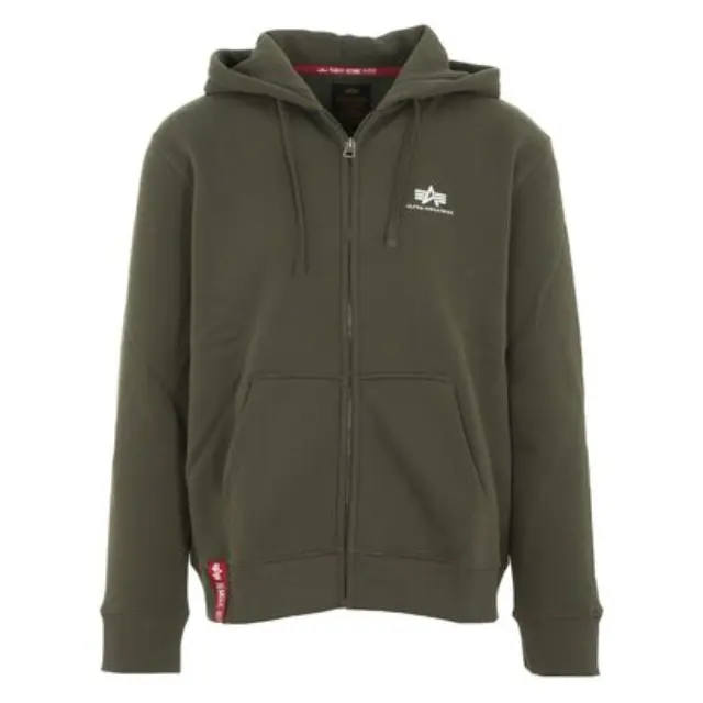 Ζακέτα BASIC ZIP HOODY Dark Olive | Alpha Industries