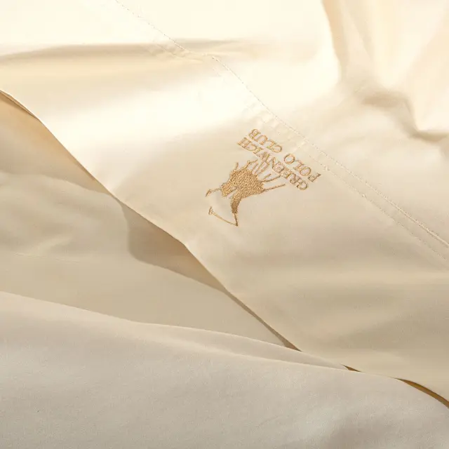 Σετ Σεντόνια 250x270 King Size Classic Greenwich Polo Club 2334 Cream Χωρίς Λάστιχο100% Βαμβακοσατέν 3