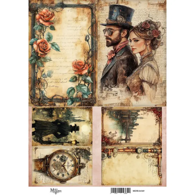 Ριζόχαρτο Maja's Memories, 22.5x32cm, Vintage couple, MDRA4369