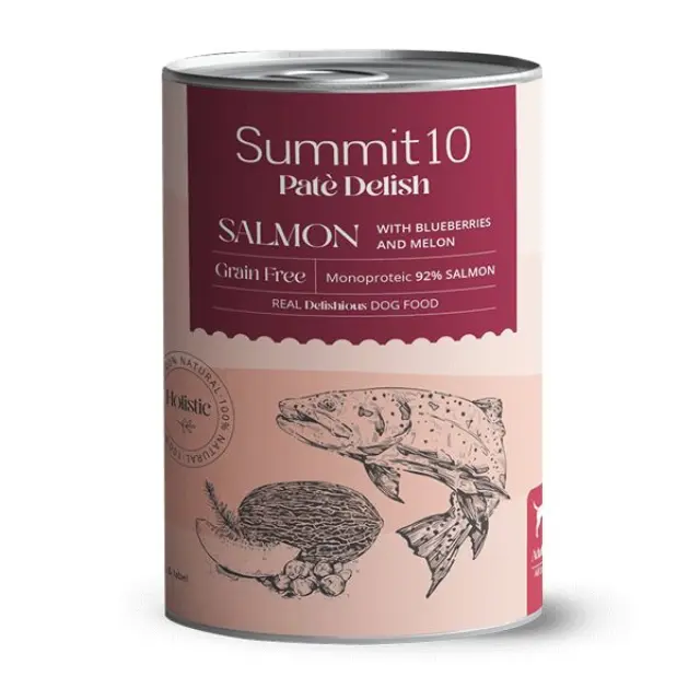 Summit10 Patè Delish Σολομός 92% με Βατόμουρα και Πεπόνι 400gr