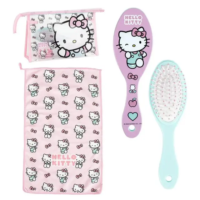 Hello Kitty Νεσεσέρ Ταξιδιού με Πετσέτα & Βούρτσα