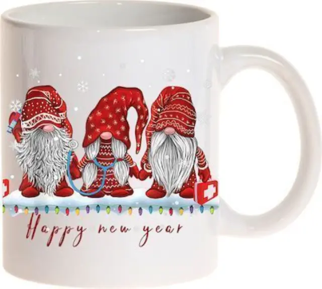 κούπα κεραμική χριστουγεννιάτικη Happy new year (Γιατροί)