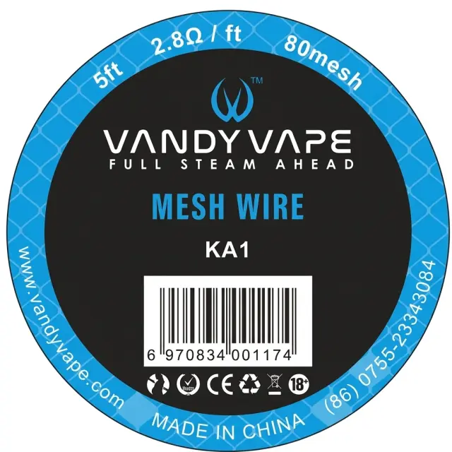 Vandy Vape Mesh Wire - Kanthal A1 - 2.8Ω/ft - 5ft - 80mesh