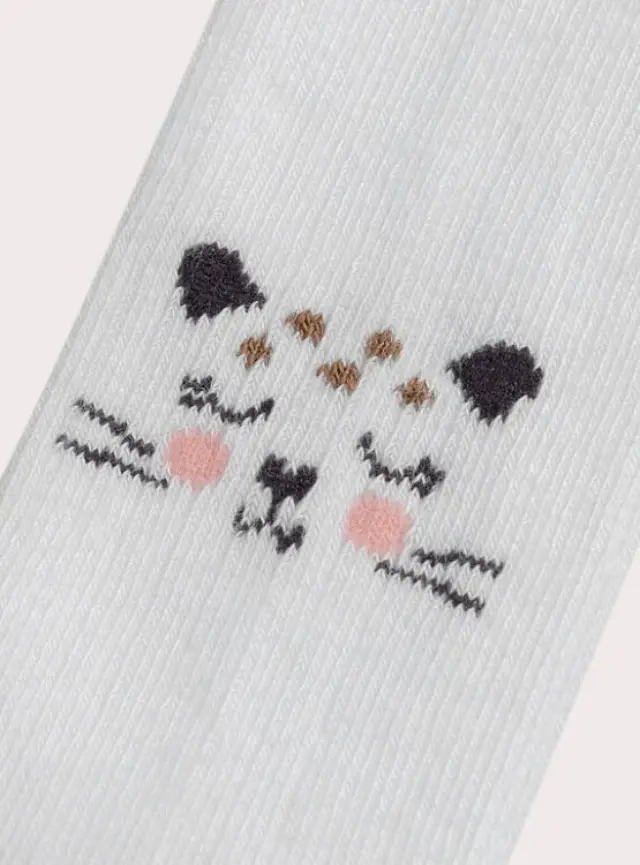Βρεφικό Καλσόν για Κορίτσια Soft Leopard ΛΕΥΚΟ 2