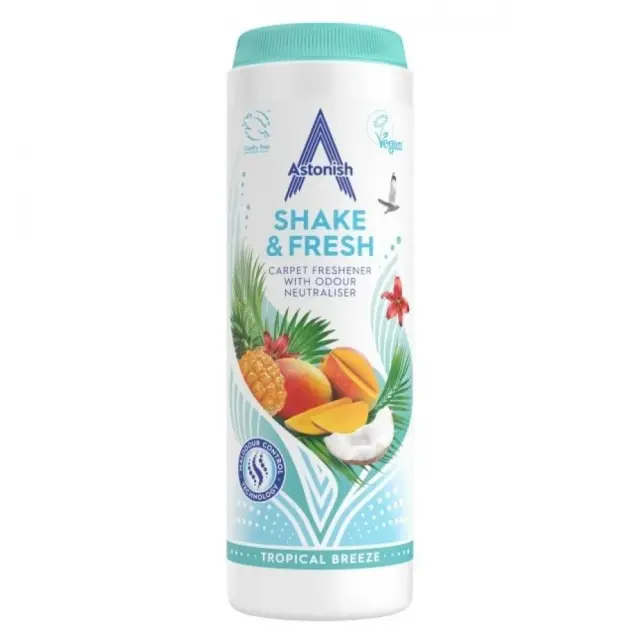 Astonish Shake & Fresh Τropical 350gr Σκόνη φρεσκαρίσματος χαλιών
