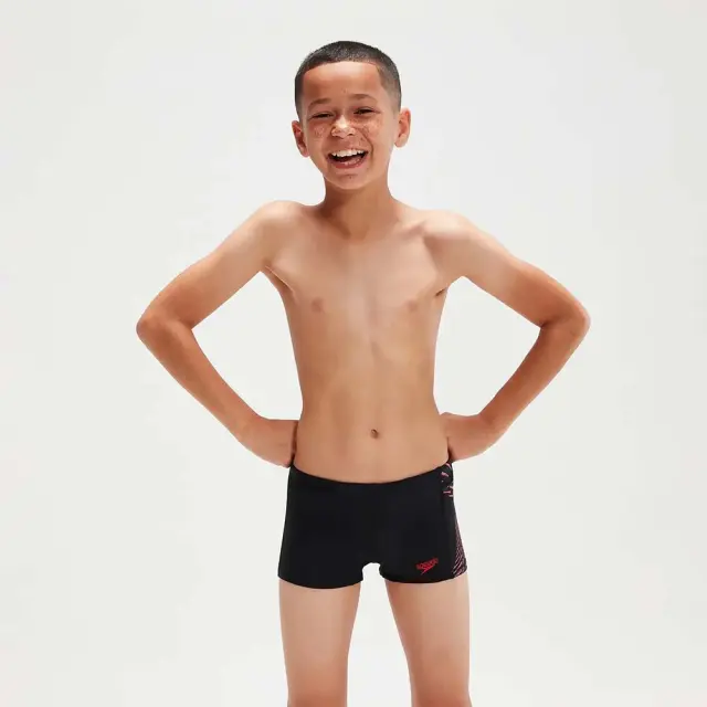 Speedo Boy's Plastisol Placement Aquashort Μαύρο 800316914375 (Speedo) - 128