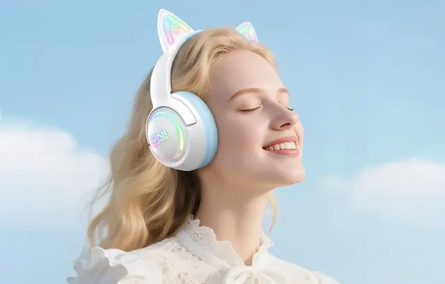 Onikuma GT838 Ασύρματα Bluetooth Over Ear Ακουστικά με 12 ώρες Λειτουργίας Μπλε 2