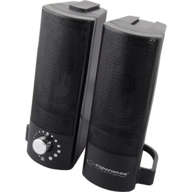 Esperanza Lavani Ηχεία Υπολογιστή 2.0 4W με USB + 3.5mm Jack – Μαύρα