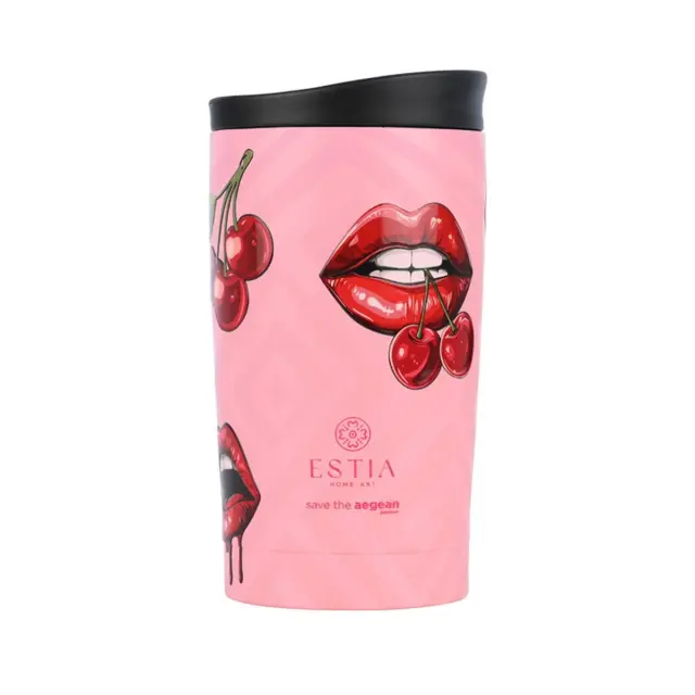 ESTIA ΘΕΡΜΟΣ TRAVEL MUG SAVE THE AEGEAN 350ml BLUSH POP