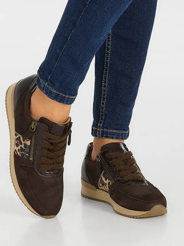 Gabor Sneakers Γυναικείο δέρμα Nubuck Καφέ GAB/73420 18-CHOCOLATE 2