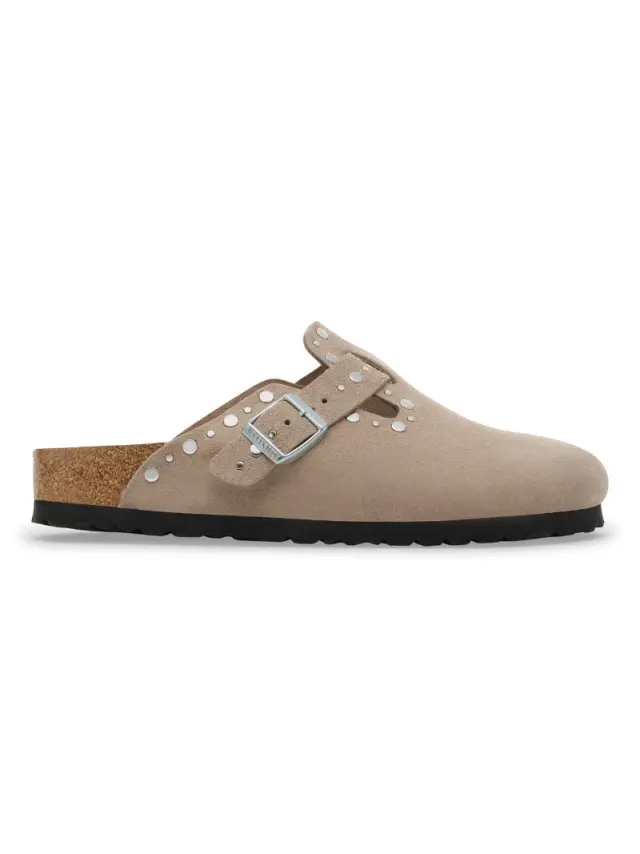 Birkenstock Σαμπώ Γυναικείο δέρμα suede Μπεζ BIR/BOSTON RIVET 1030418 TAUPE - 37 3