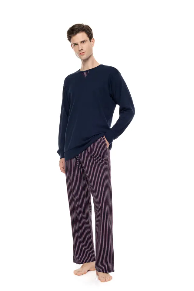 Ulisse Classic Stripe σετ ανδρική χειμερινή πυτζάμα W-M834-1