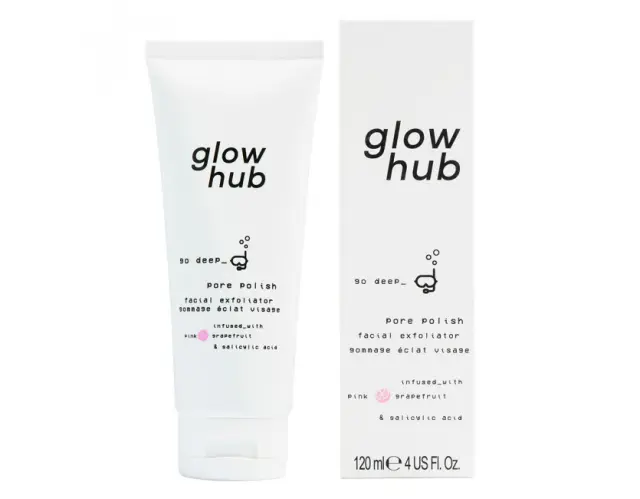 GLOW HUB PORE POLISH FACIAL EXFOLIATOR 120ML 2