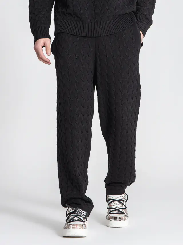 Gianni Kavanagh Ανδρική SNUG Πλεκτή Φόρμα – Black - M