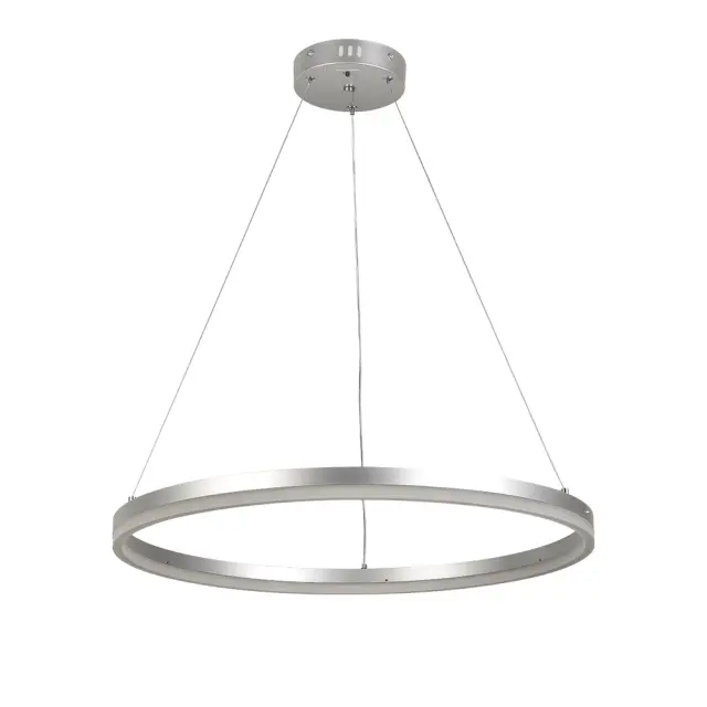 Inlight Κρεμαστό φωτιστικό LED 45W 3CCT (by switch on base) D:60cm (6095-C-Silver)