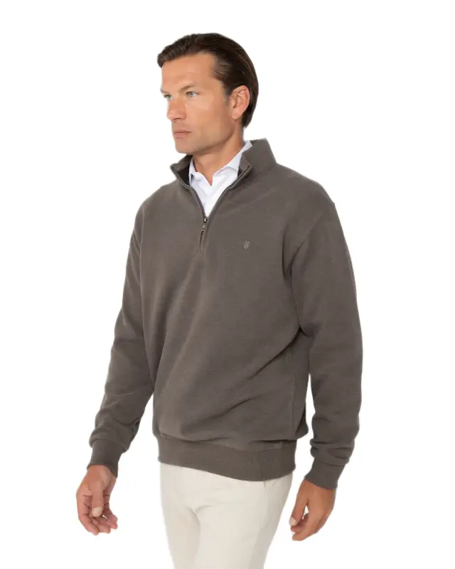 The Bostonians ανδρικό βαμβακερό φούτερ half zip regular fit 3RO1000-6 2
