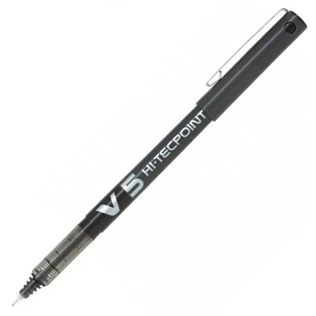 Στυλό Pilot Hi-tecpoint V5 0,5mm needle με καπάκι μαύρο