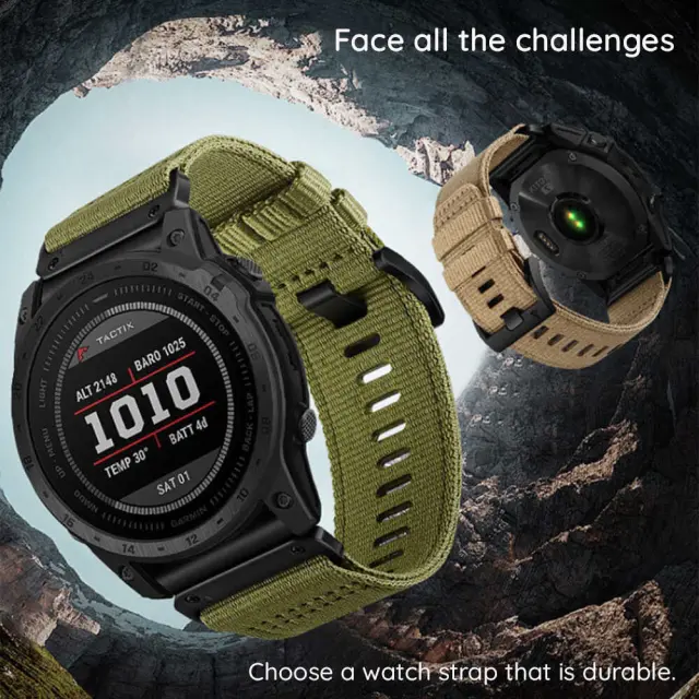Techsuit - Watchband QuickFit 26mm (W070) - Garmin Fenix 5X/5X Plus/6X/6X Pro/7X/8/8 Pro/9/9 Pro (51mm) - Orange Blossom 3