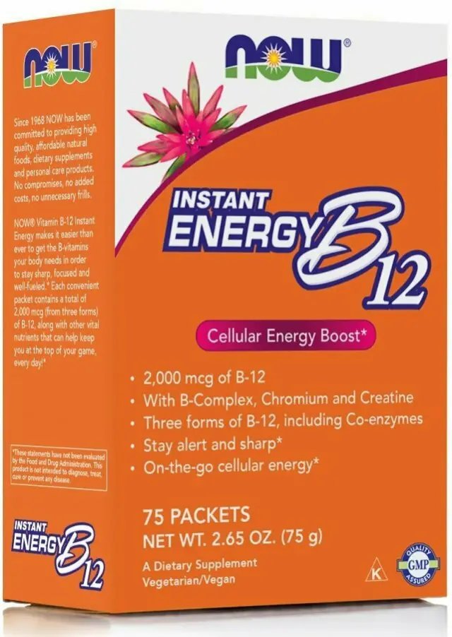 Now Foods Instant Energy B-12 75 φακελίσκοι