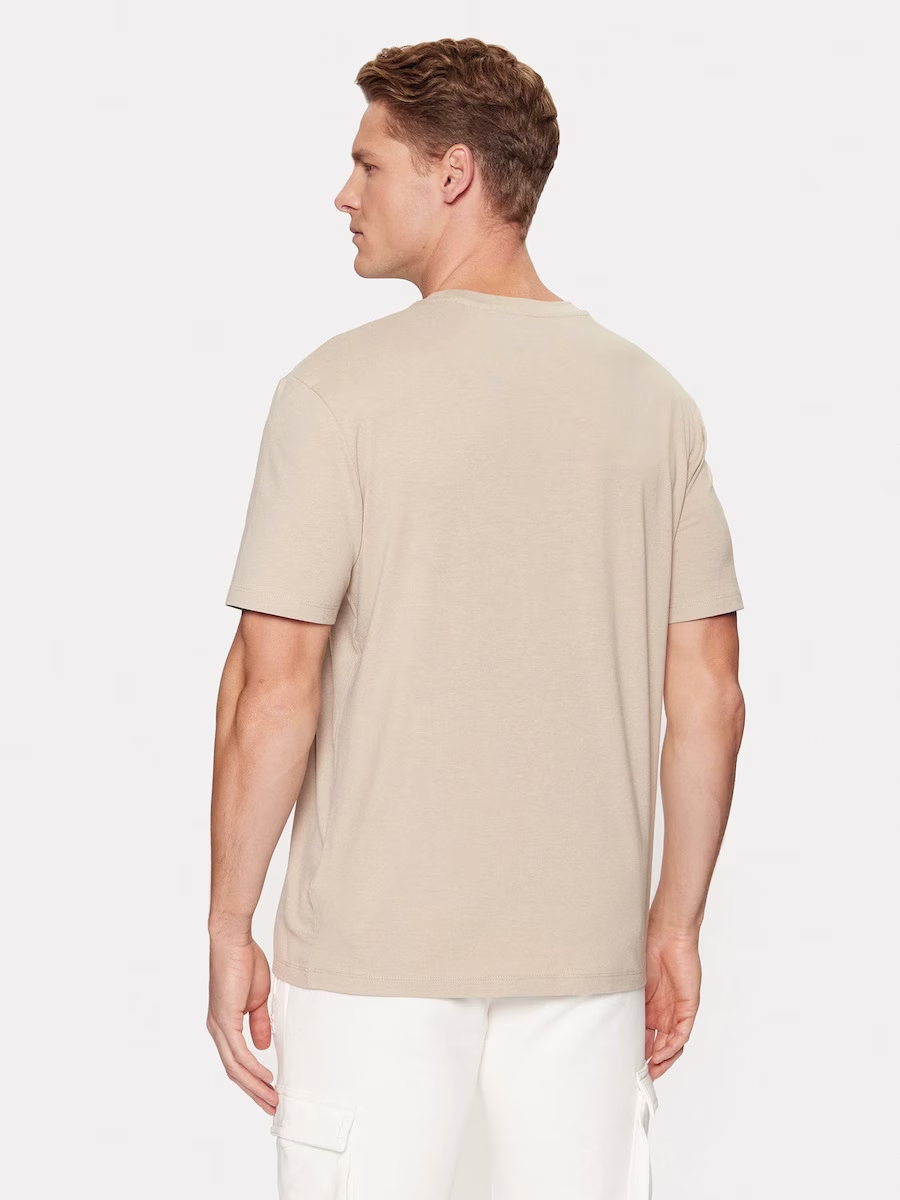 Guess Ανδρικό Μπέζ T-Shirt Μπεζ 2