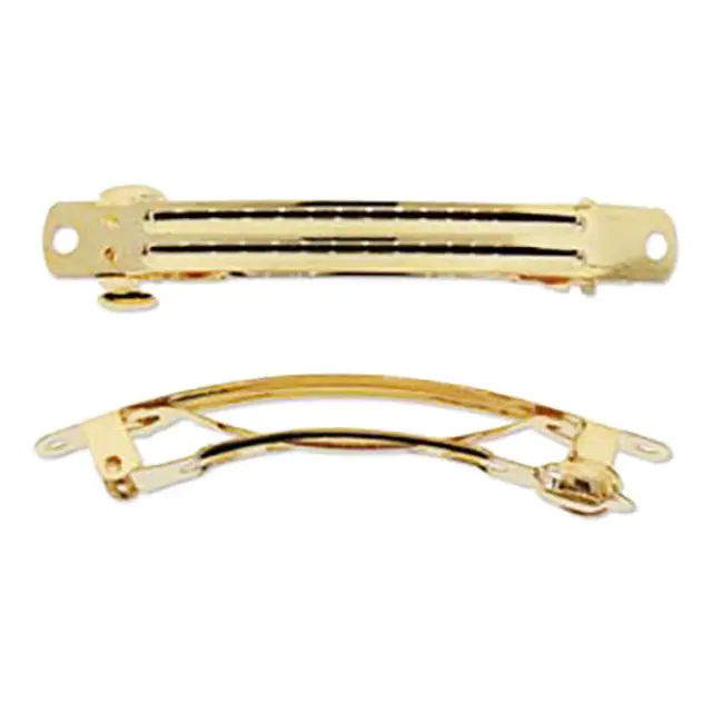 Βάση για Κοκκαλάκι Μαλλιών 8cm - Gold Plated - 3τεμ