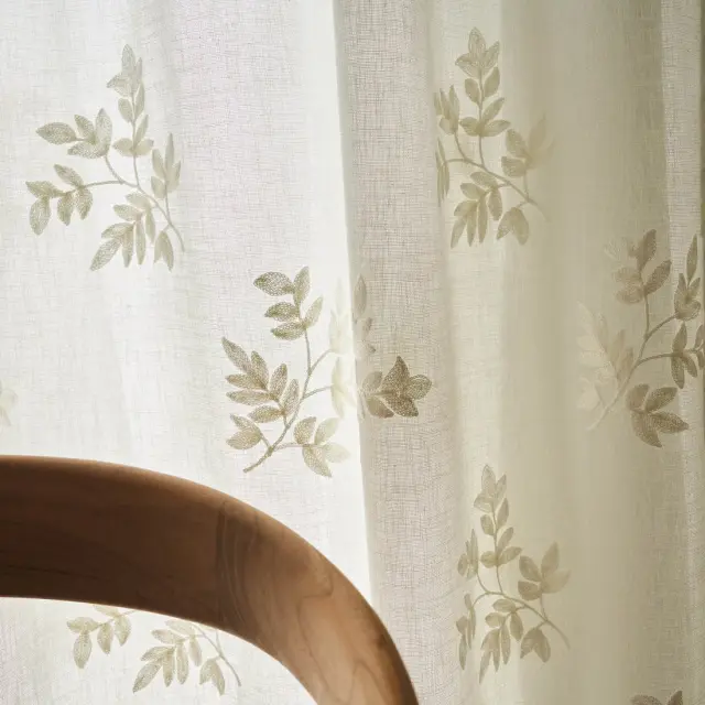 Κουρτίνα με Τρουκς Gofis Home Leaf 10-04-532-11/05 Offwhite AW24 140x280 3