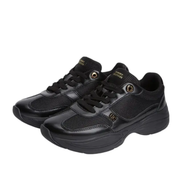 Γυναικεία Δερμάτινα Sneakers Tommy Hilfiger FW0FW09413-BDS Μαύρα Μαύρο - 36 2