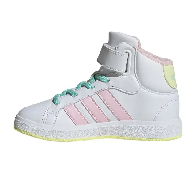 adidas Sportswear Kids Grand Court Mid K Άσπρο - Ροζ IE8705 (adidas Sportswear) 2