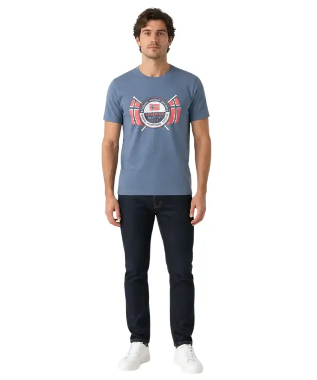 Norway Nautical School - Ανδρικό T-shirt Κοντομάνικο 856028-GALAXY Μπλε