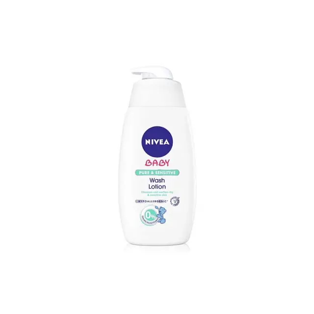 Nivea Baby Pure + Natural Aφροσάπουνο Για Μαλλιά + Σώμα 500ml