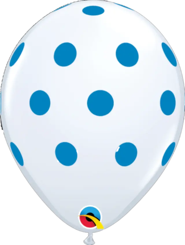 Μπαλόνια Λάτεξ 11 Big Polka Dots Blue/25 τεμ