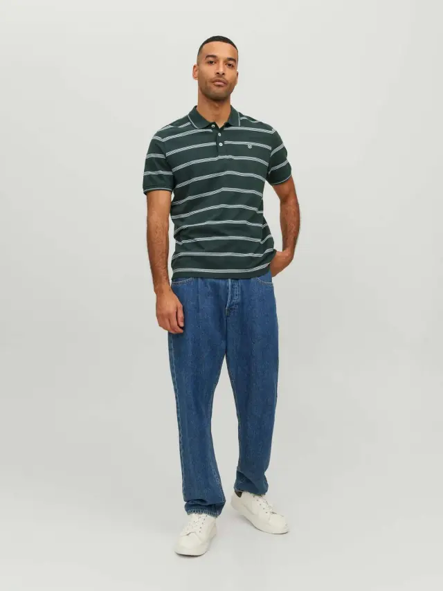 JPRBLUWIN LIGHT STRIPE SS POLO Sycamore 2