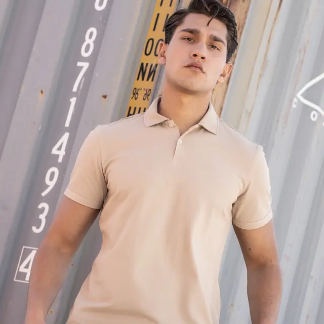 Μπλούζα Polo Noshame® Μπεζ - 112320 - XXL