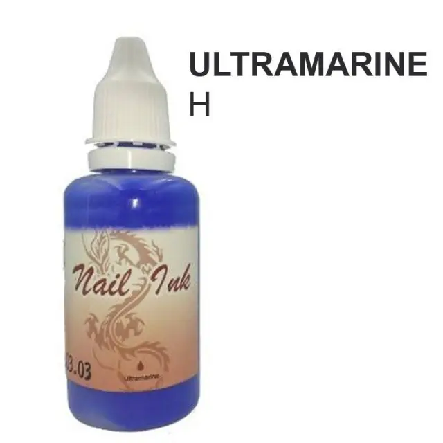 Ακρυλικό χρώμα αερογράφου Μπλε Μωβ- Airbrush Ultramarine Nail Ink 30ml OEM