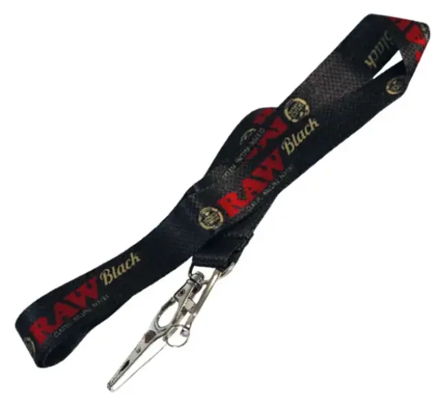 Raw Lanyard Μπρελόκ Κρεμαστό Κορδόνι για τα Κλειδιά - 45cm Black