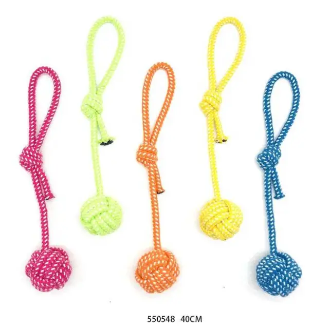 Παιχνίδι σκύλου σχοινί με μπάλα - 40cm - 12pcs - 550548 2