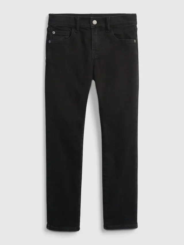 Μαύρο Παιδικό Soft Wear Slim Straight Jean Παντελόνι black wash