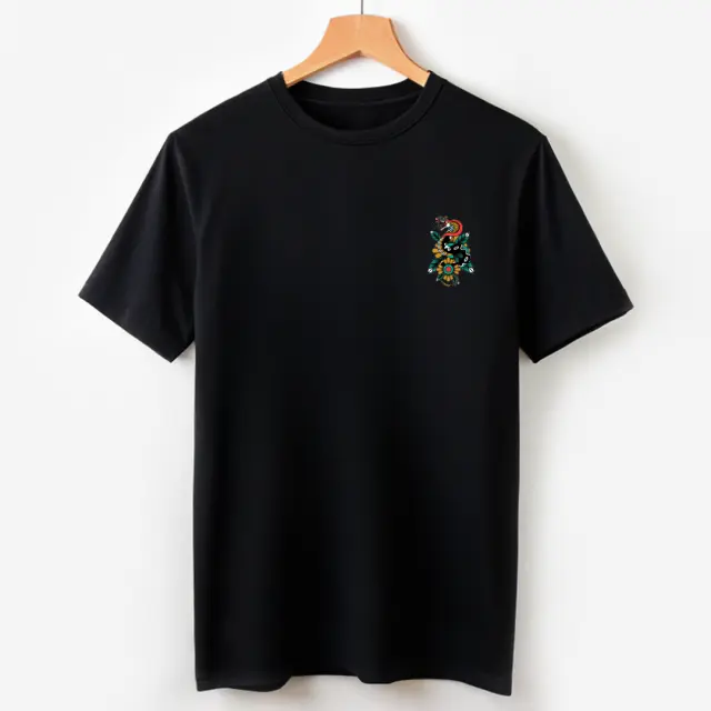 T-shirt Noshame® Signature Μαύρο με Τύπωμα Snake - 122333 - XXL