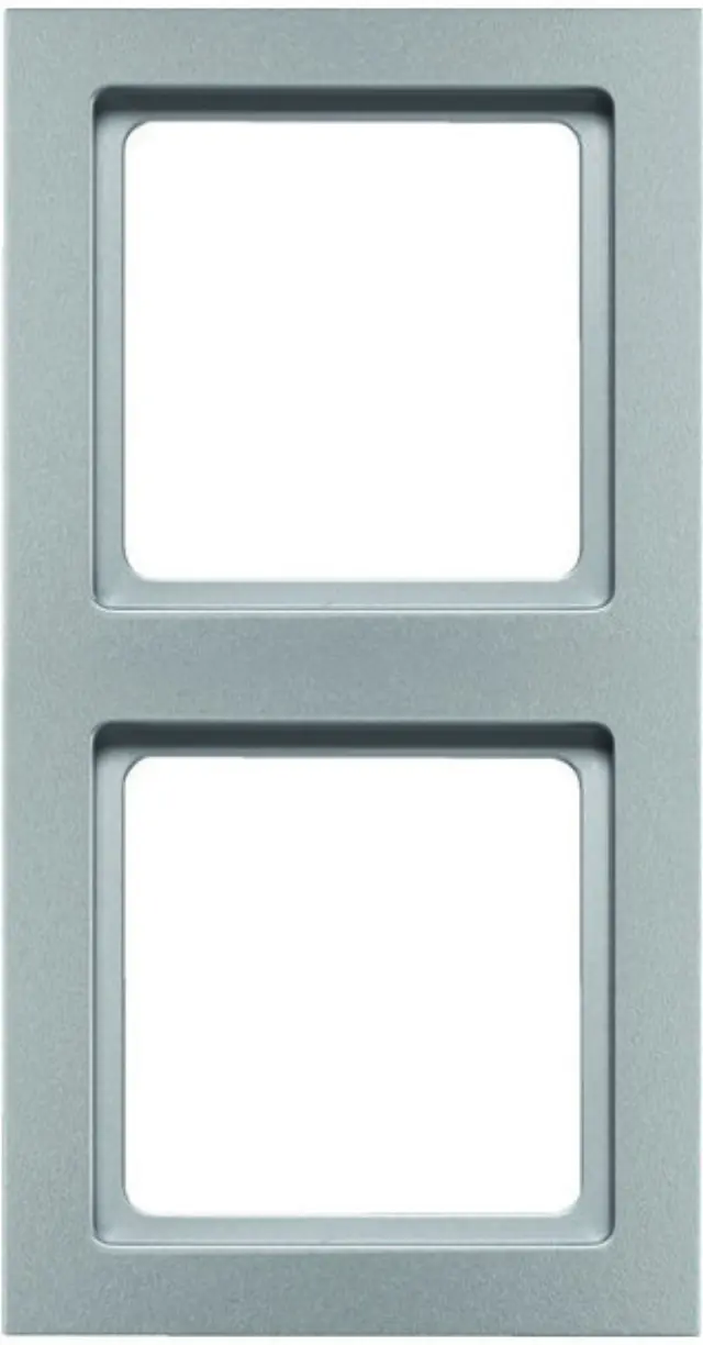 Frame 2-Gang Q.3 aluminium, velvety, lacquered