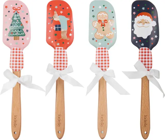 Ladelle Festive Fun Assorted Spatula Set Σετ 2 Τεμαχίων Μαρίζες/Σπάτουλες Σιλικόνης Christmas