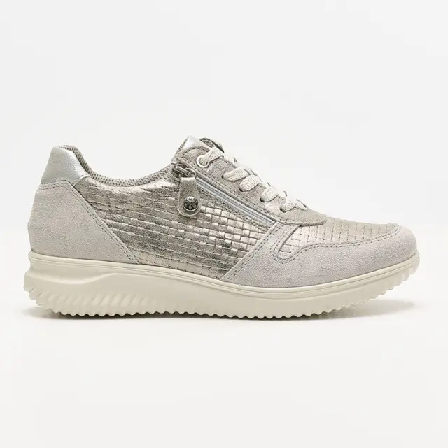 Imac Sneakers Γυναικείο δέρμα/δέρμα Nubuck Ασημί IMA/556040 ACCIAIO/PERLATA