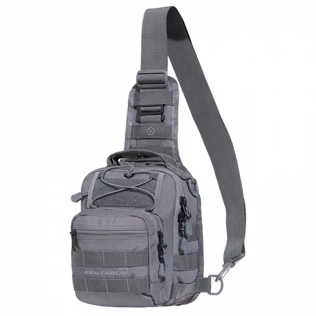 Pentagon UCB 2.0 7lt-Τσαντάκι Στήθους-Ώμου 7 Λίτρων - 08WG-Wolf Grey-Γκρί Ανοιχτό