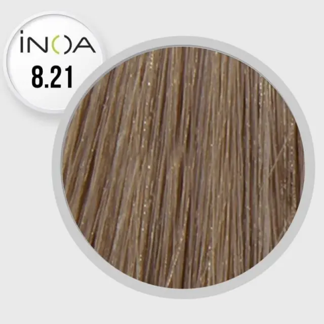 Loreal Inoa Βαφή 8,21 High Resist Ξανθό Ανοιχτό Ιριζέ Σαντρέ 60ml 2