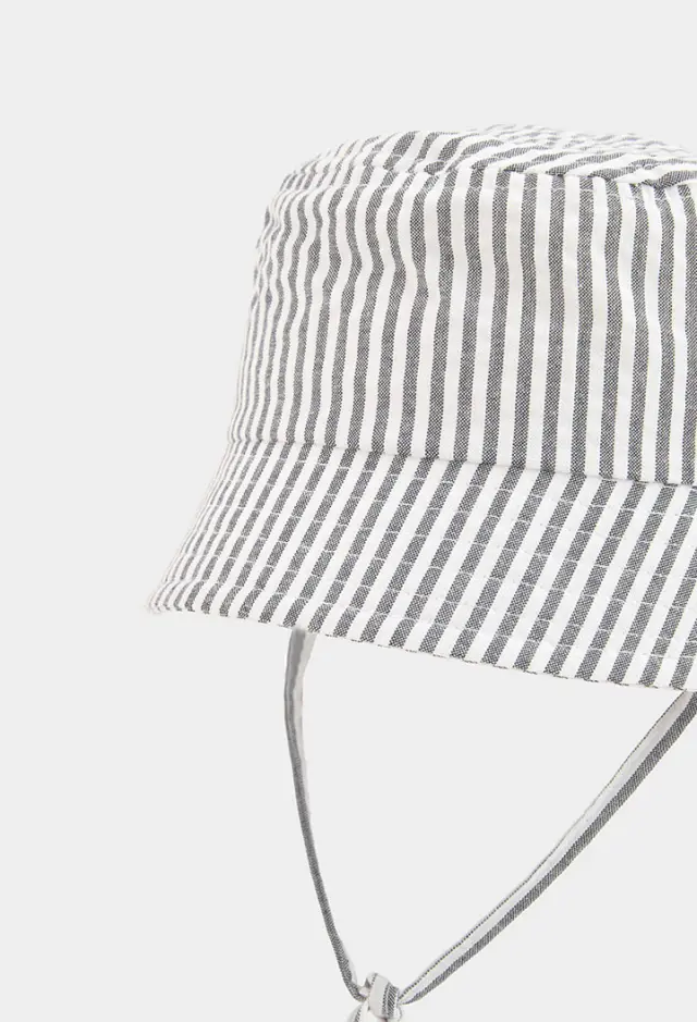 Boboli Poplin καπέλο ριγέ για μωρό 803056-9872 - S/48 2