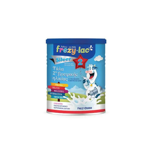 Frezylac Silver 2 Αγελαδινό Γάλα για Βρέφη από τον 6 μήνα έως τον 12 μήνα, 400gr