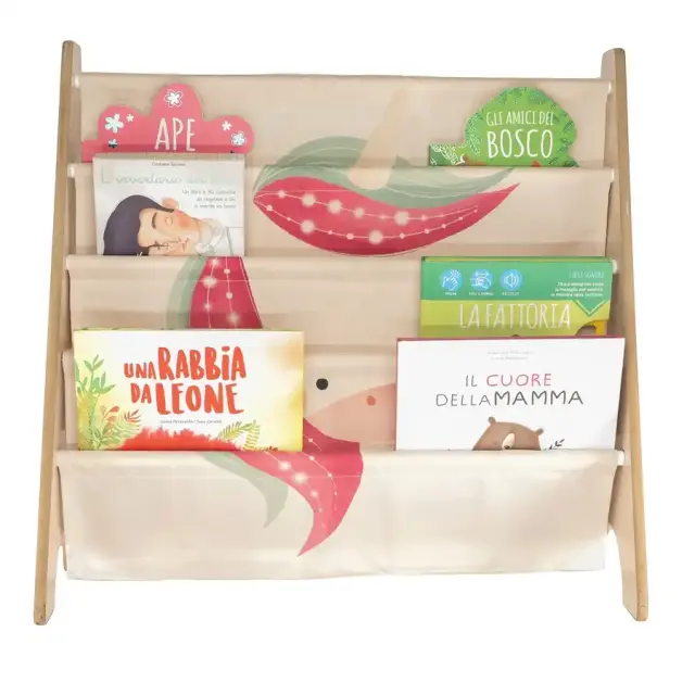 Sassi Montessori Παιδική Βιβλιοθήκη Ξύλινη 62x61 εκ. Sparkly The Unicorn 2